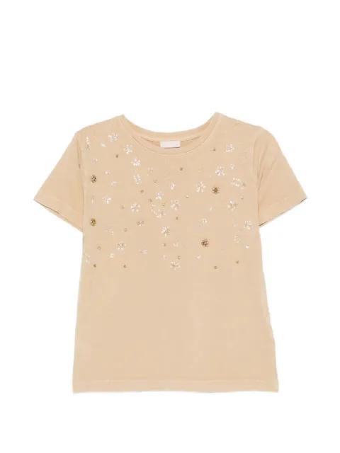 T-shirt with jewel embroidery by LIU JO