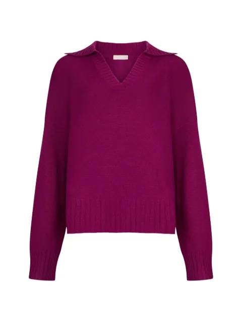 V-neck collared jumper by LIU JO