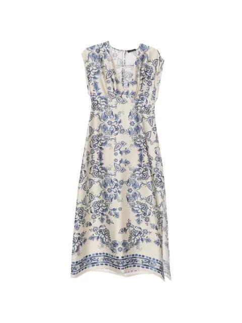 V-neck floral-print maxi dress by LIU JO