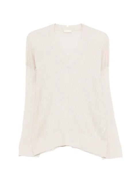 V-neck long-sleeve sweater by LIU JO