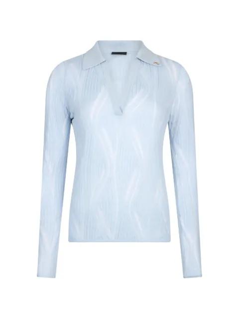 V-neck ribbed top by LIU JO