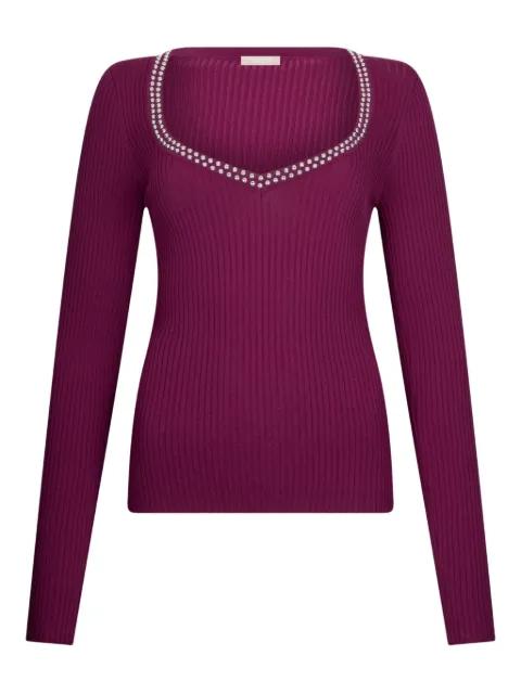 V-neck studded top by LIU JO