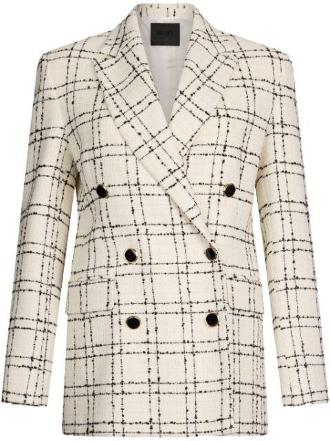 White chequered blazer by LIU JO