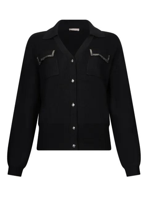 appliqued-pocket cardigan by LIU JO