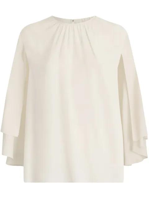 belted crepe de chine blouse by LIU JO