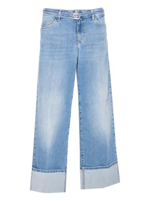 belted cuffed-hem jeans by LIU JO