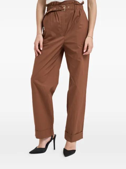 belted high-waist trousers by LIU JO