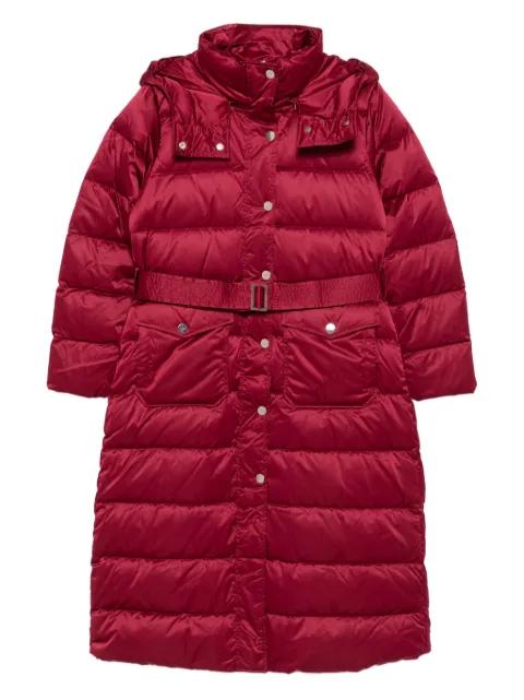 belted hoodied coat by LIU JO