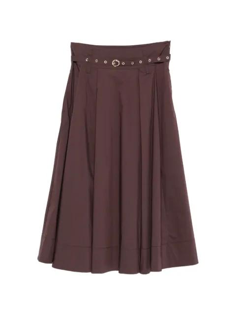 belted pleated skirt by LIU JO