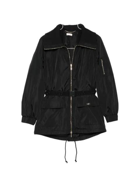 belted zip-up jacket by LIU JO