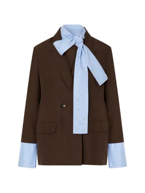 blazer with bejewelled scarf by LIU JO