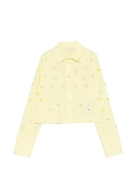 boxy shirt with bejewelled embellishment by LIU JO