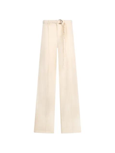 braided-belt flared trousers by LIU JO