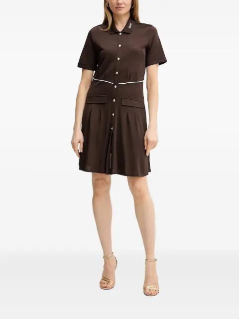 button-down pleated mini dress by LIU JO