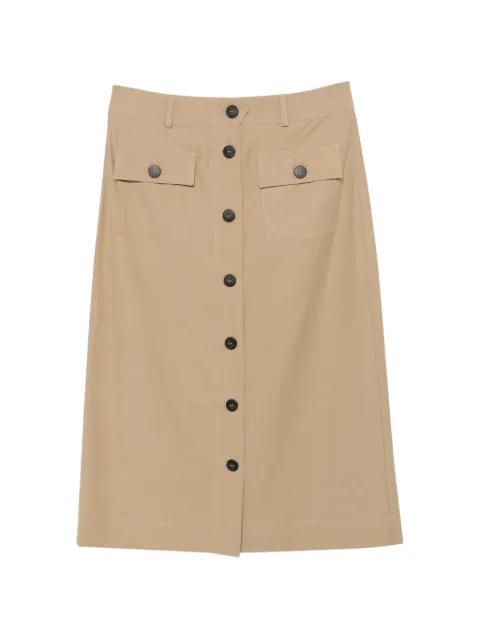 buttoned pocket midi skirt by LIU JO