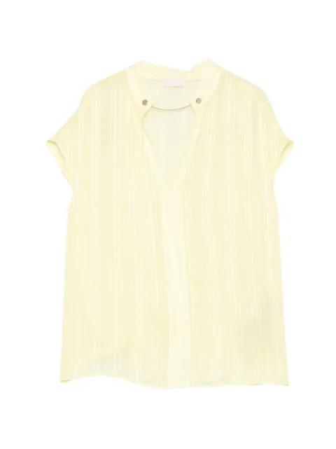 chain-detail V-neck top by LIU JO
