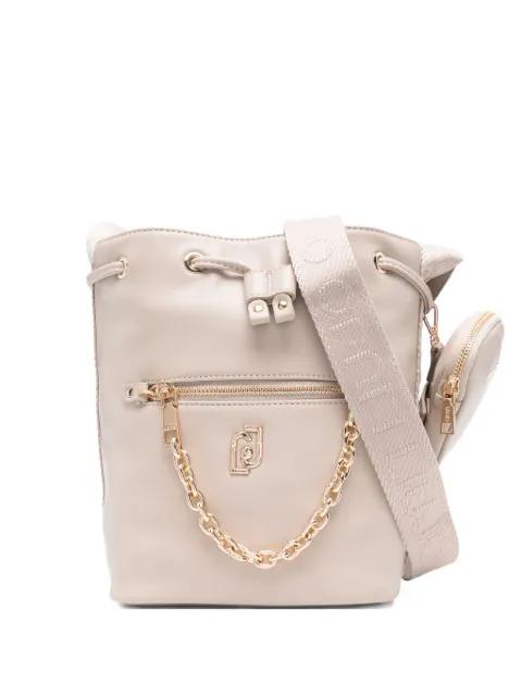 chain-detail drawstring bucket bag by LIU JO