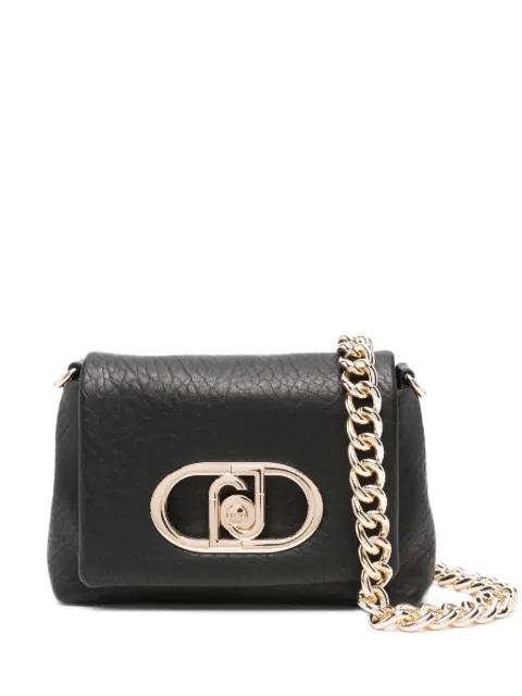chain-strap textured shoulder bag by LIU JO