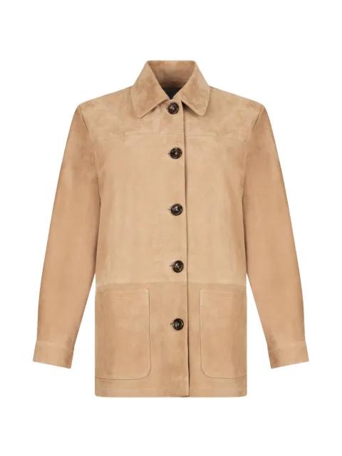 collar pockets suede jacket by LIU JO