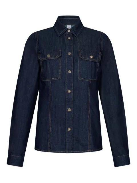 contrast-stitching denim shirt by LIU JO