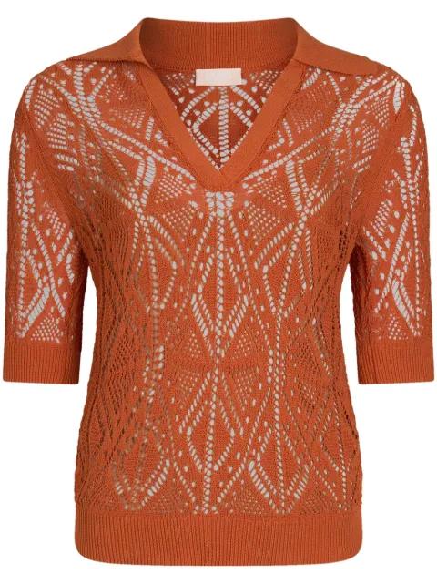 crochet-knit jumper by LIU JO