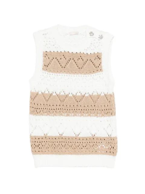 crochet knit top by LIU JO