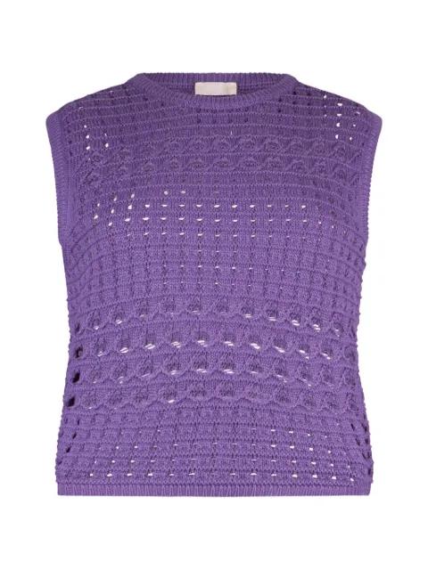 crochet round-neck jumper by LIU JO