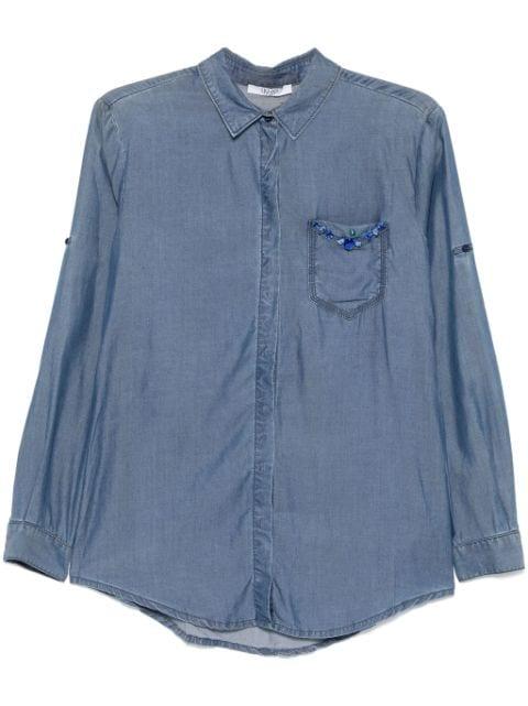 crystal-embellished shirt by LIU JO