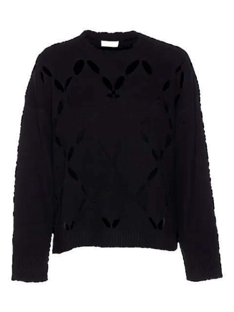 cut-out crew-neck sweater by LIU JO