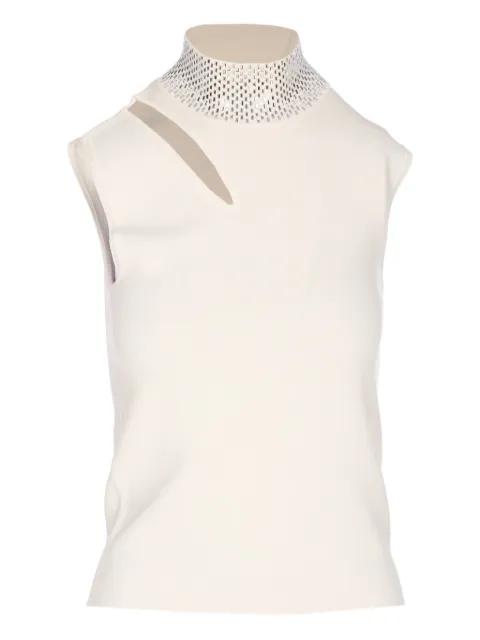 cut-out-detail embellished top by LIU JO