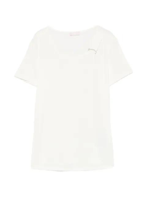 cut-out ring-detail T-shirt by LIU JO