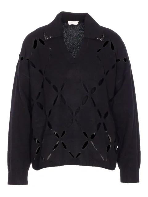 cut-out v-neck sweater by LIU JO