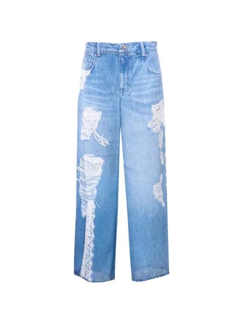 denim-effect trousers by LIU JO