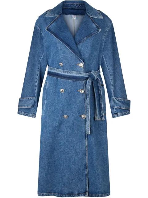 denim trench coat by LIU JO