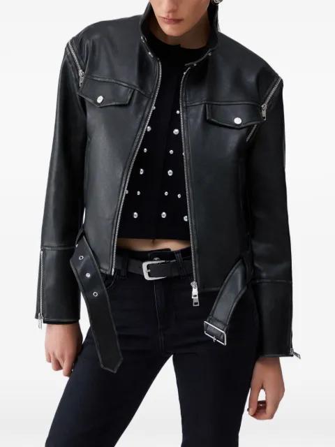 detachable-sleeve belted jacket by LIU JO
