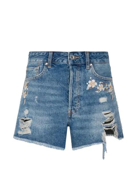 distressed-effect shorts by LIU JO