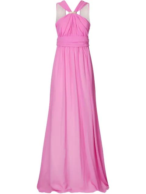 draped-detail evening dress by LIU JO