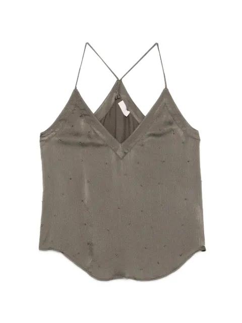 embellished V-neck top by LIU JO