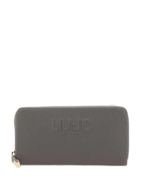 embossed-logo zip-fastening wallet by LIU JO