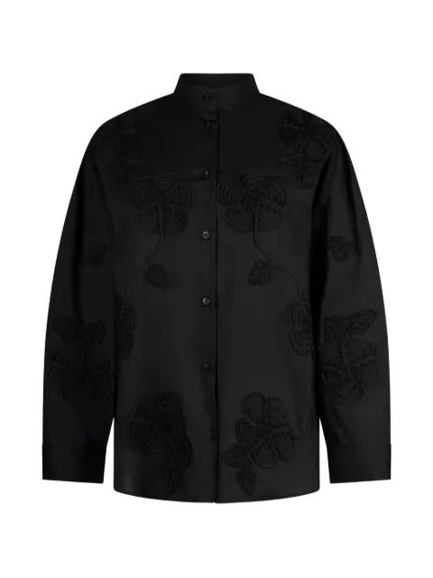 embroidered mandarin-collar shirt by LIU JO