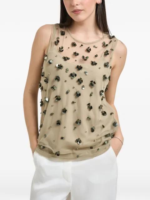 embroidered tulle top by LIU JO