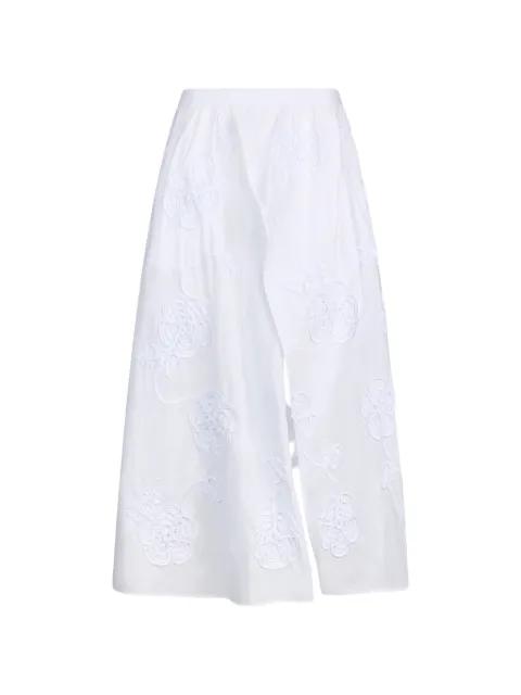 embroidery slit midi skirt by LIU JO