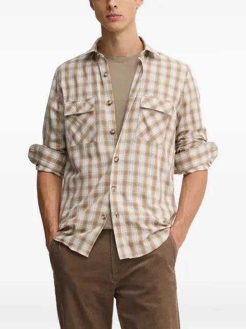 flap-pocket checked shirt by LIU JO