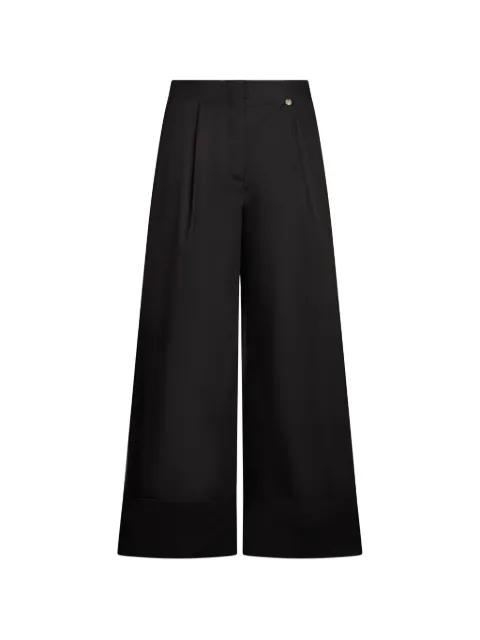 flared pleated trousers by LIU JO