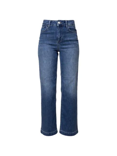 flared rhinestone jeans by LIU JO