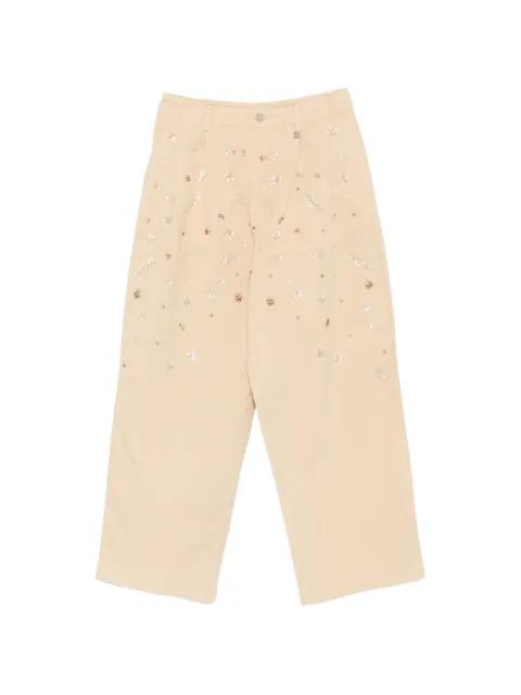 floral-embellished trousers by LIU JO