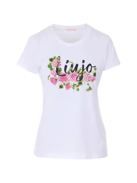 floral print strass T-shirt by LIU JO
