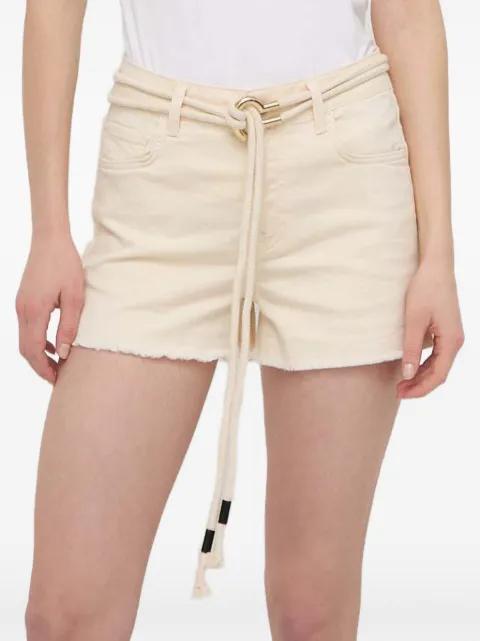 frayed rope-belt shorts by LIU JO