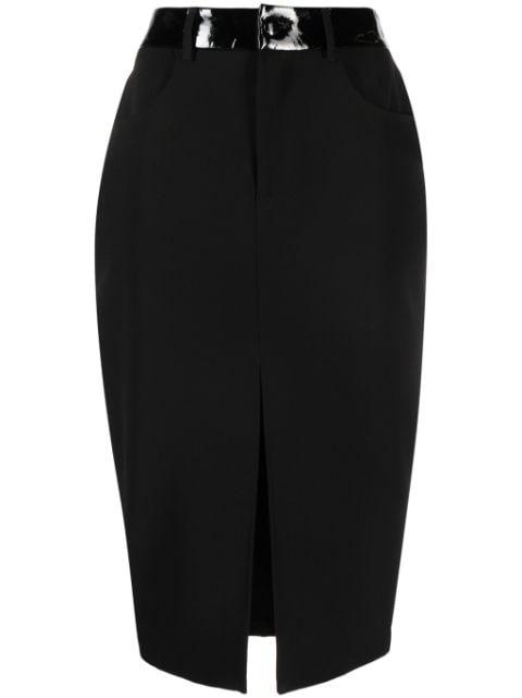 front-slit pencil skirt by LIU JO