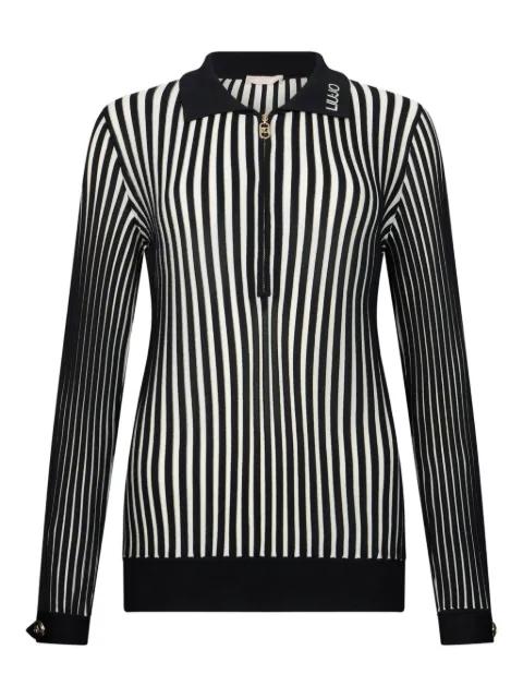 half-zip ribbed top by LIU JO
